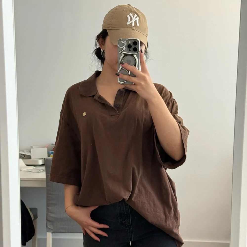 Acne Studios Brown Men’s Polo Shirt - Picture 1 of 6